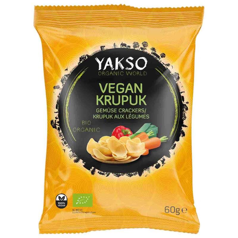 Vegan groentekrupuk van Yakso, 6 x 60 g